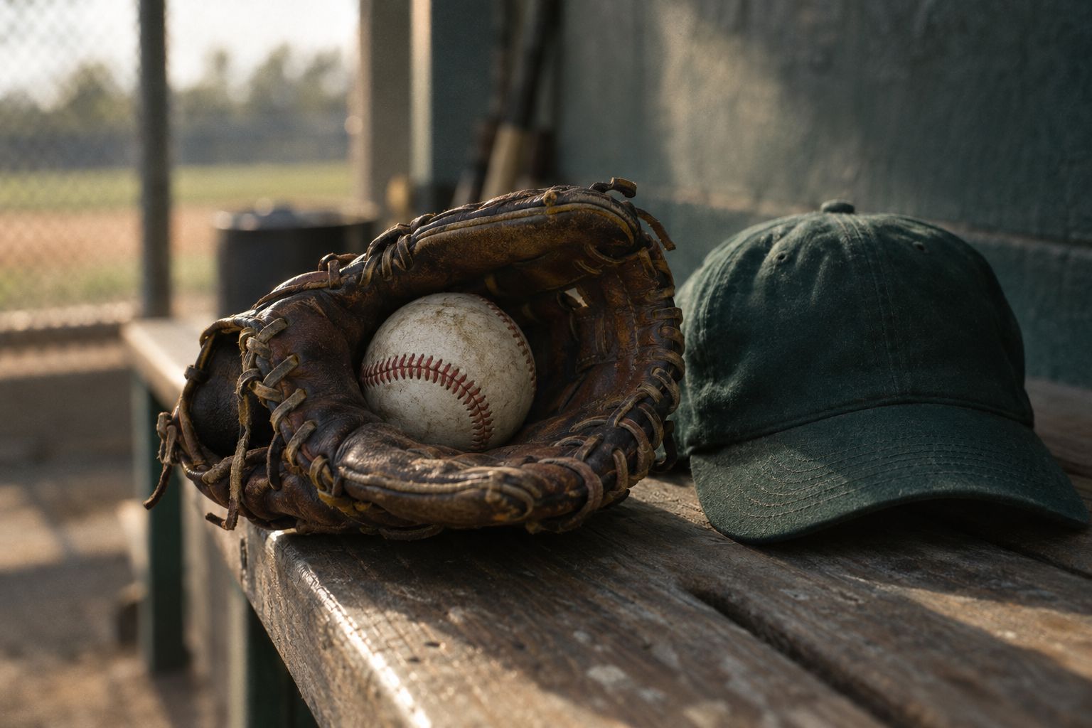 A baseball glove